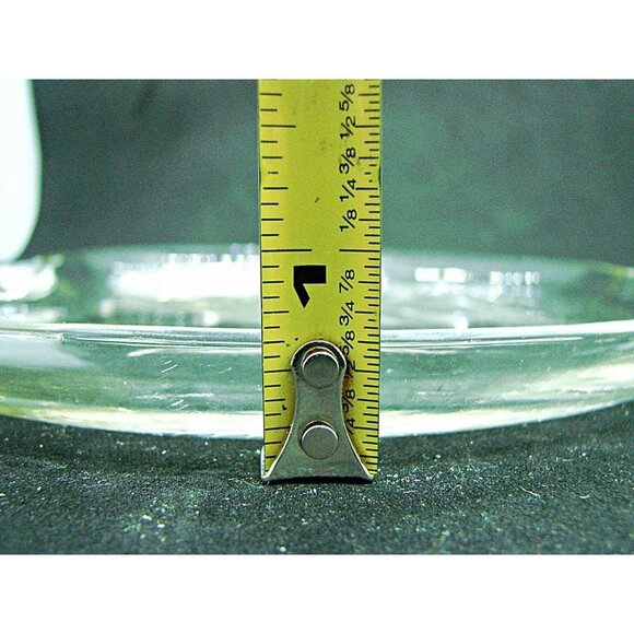 Hazel Atlas Orchard Crystal Clear Glass Apple Dish Flowers Snack Luncheon Plate - Picture 9 of 9